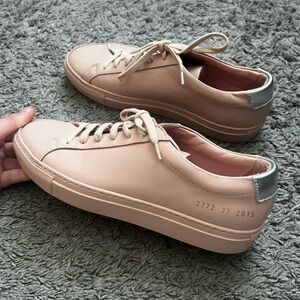 Woman by Common Projects Pink Leather Low Top Sneakers Size 37